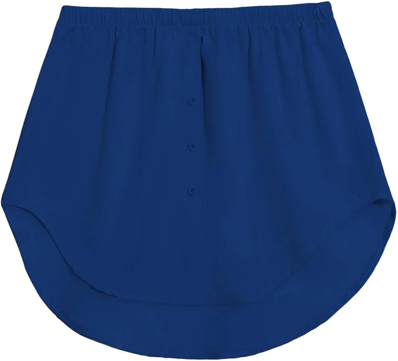 Shirt Extenders for Women Solid Color Mini Removable Layering Skirts Button Up Half Length Undershirt Fake Skirt Slip