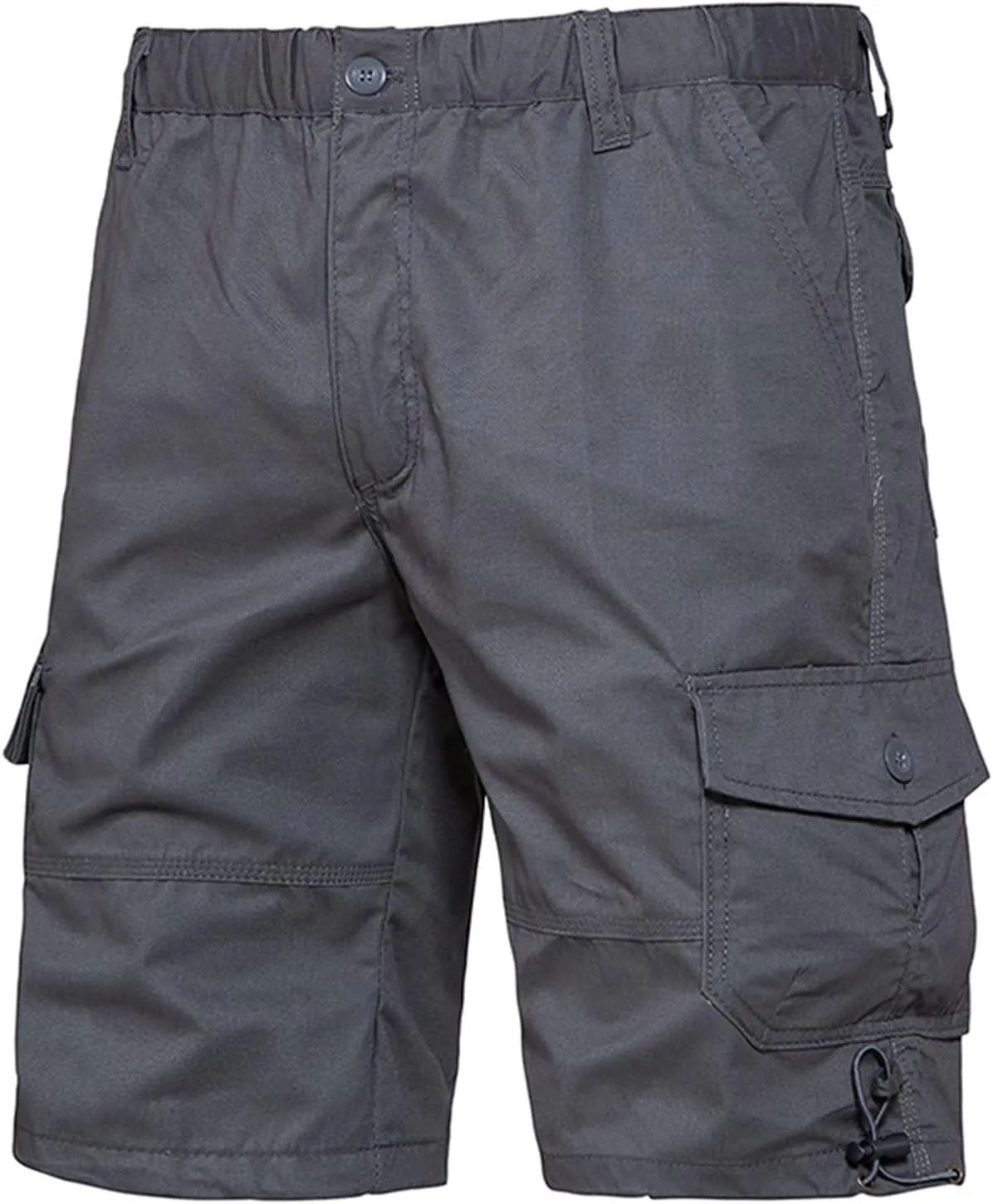 Shorts for Men Casual Summer Elastic Waist Cargo Shorts with Pockets Classic Fit Camouflage 5 Inch Inseam Shorts