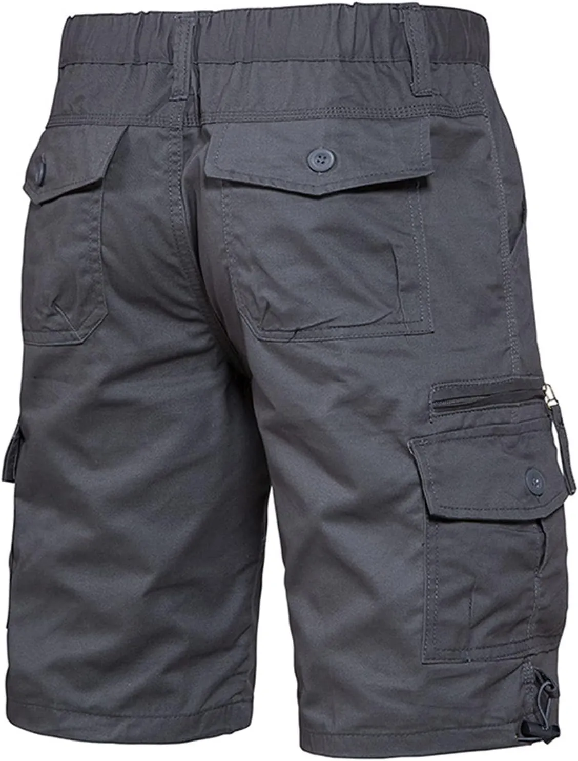 Shorts for Men Casual Summer Elastic Waist Cargo Shorts with Pockets Classic Fit Camouflage 5 Inch Inseam Shorts