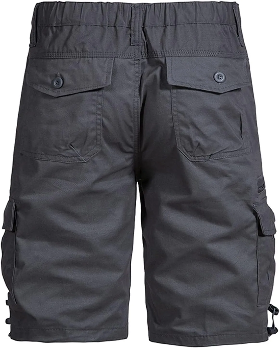 Shorts for Men Casual Summer Elastic Waist Cargo Shorts with Pockets Classic Fit Camouflage 5 Inch Inseam Shorts