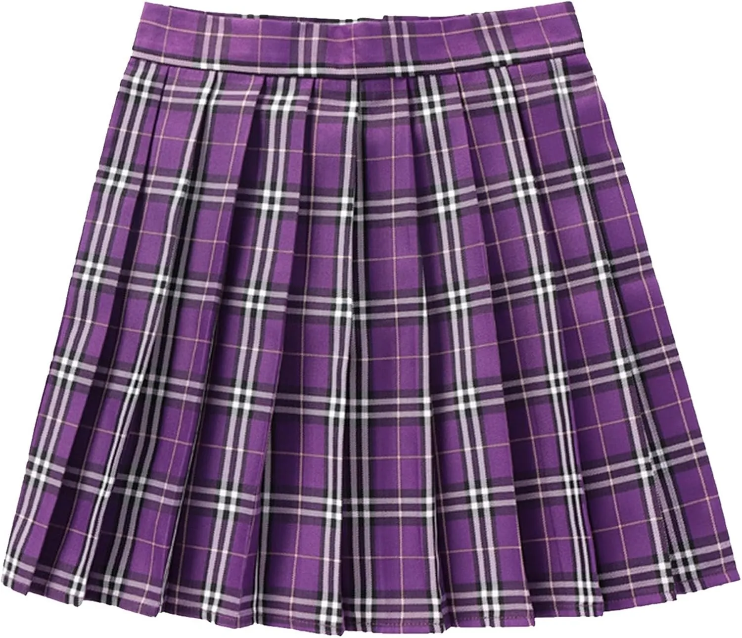 Skirts for Women Women's Casual Plaid High Waist Pleated A Line Mini Skirt