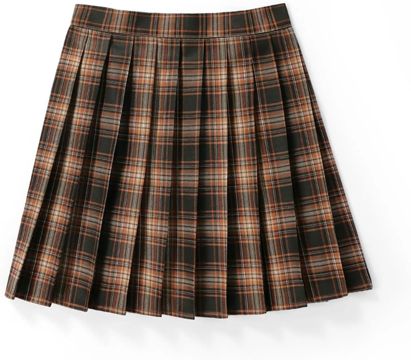 Skirts for Women Women's Casual Plaid High Waist Pleated A Line Mini Skirt
