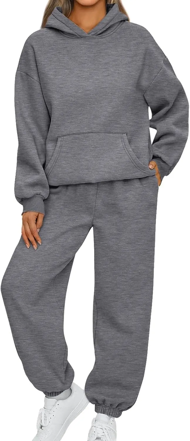 Sweat Suits for Womens 2 Piece Lounge Hoodie Sweatsuit Sets Oversized Sweatshirt Baggy Sweatsuit Casual Y2k Set