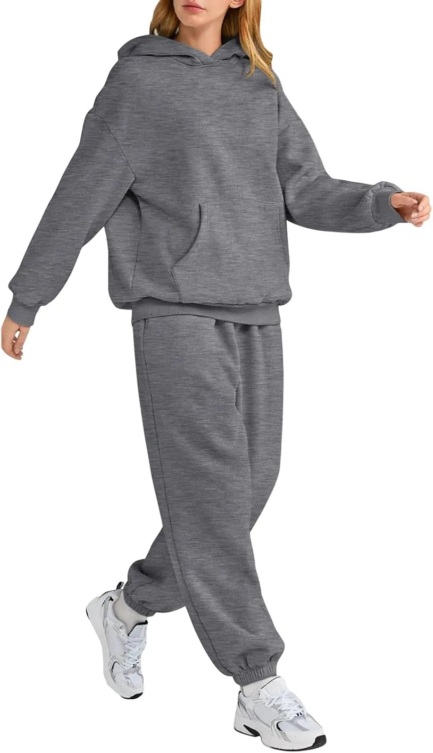 Sweat Suits for Womens 2 Piece Lounge Hoodie Sweatsuit Sets Oversized Sweatshirt Baggy Sweatsuit Casual Y2k Set