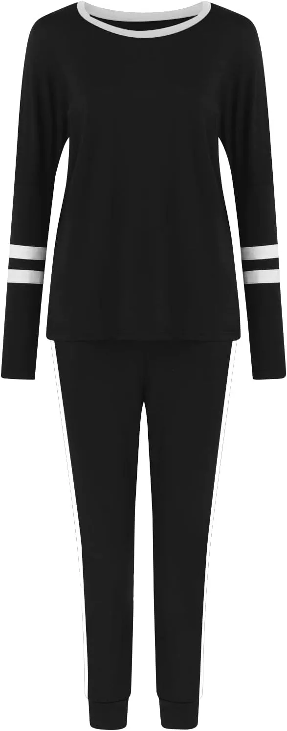 Sweatsuit for Women Long Sleeve Lightweight Lounge Sets Loose Fit Two Piece Tracksuit Loungewear Jogger Set