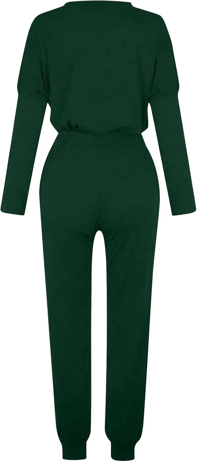 Sweatsuit for Women Long Sleeve Lightweight Lounge Sets Loose Fit Two Piece Tracksuit Loungewear Jogger Set