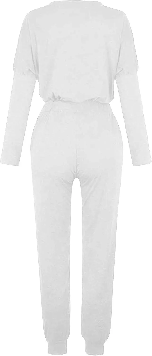 Sweatsuit for Women Long Sleeve Lightweight Lounge Sets Loose Fit Two Piece Tracksuit Loungewear Jogger Set