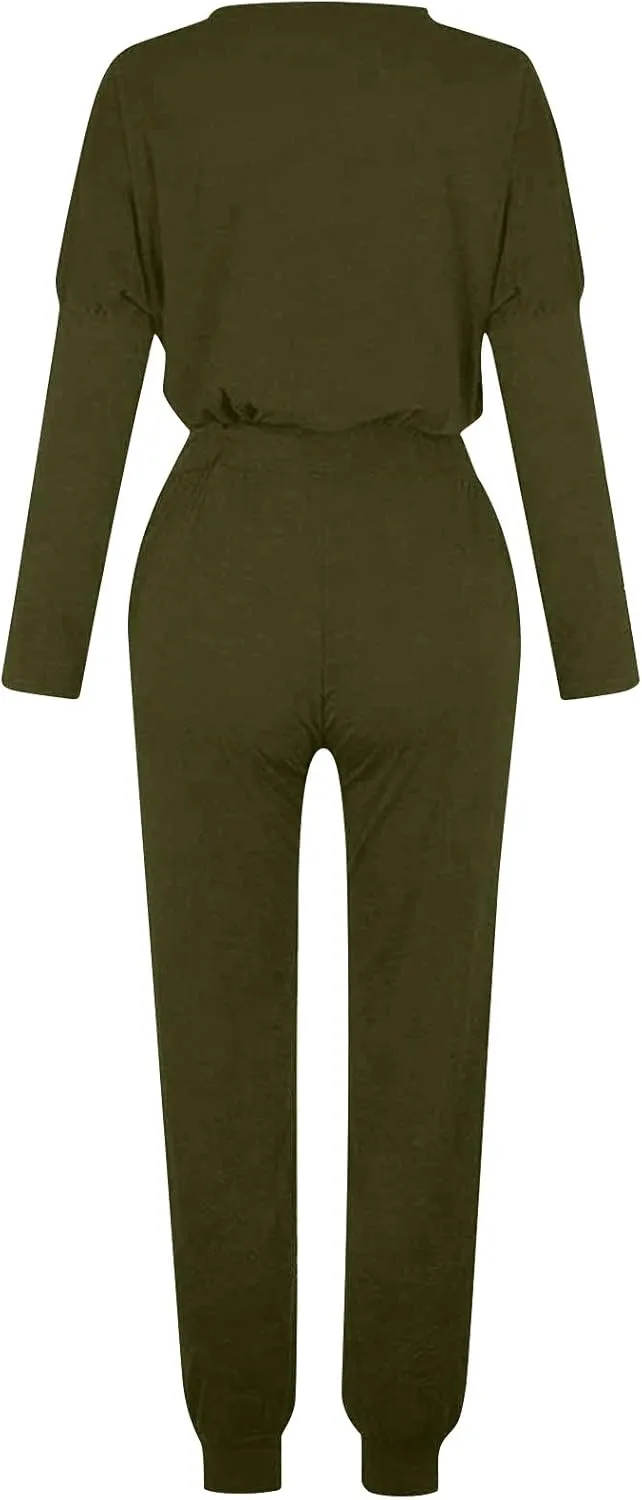 Sweatsuit for Women Long Sleeve Lightweight Lounge Sets Loose Fit Two Piece Tracksuit Loungewear Jogger Set