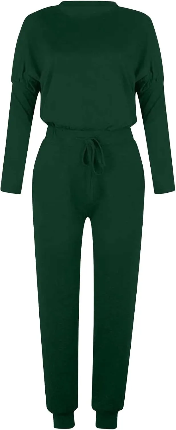 Sweatsuit for Women Long Sleeve Lightweight Lounge Sets Loose Fit Two Piece Tracksuit Loungewear Jogger Set