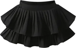 Toddler Girls Ruffle Mini Skirt Cute Tiered Short Boho Summer Pleated Half Dress Princess Skorts