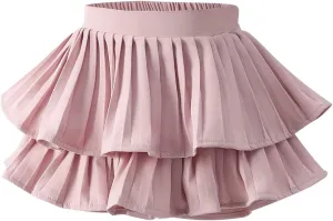 Toddler Girls Ruffle Mini Skirt Cute Tiered Short Boho Summer Pleated Half Dress Princess Skorts