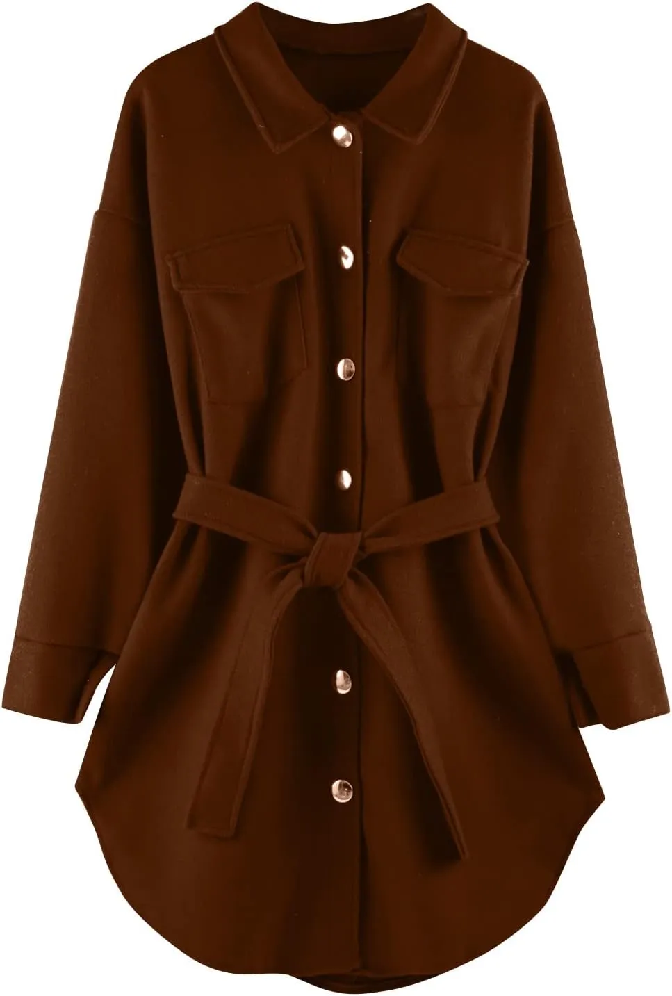 Trench Coat for Women Winter Wool Blend Overcoat Elegant Lapel Collar Double Breasted Peacaot Jackets With Belt