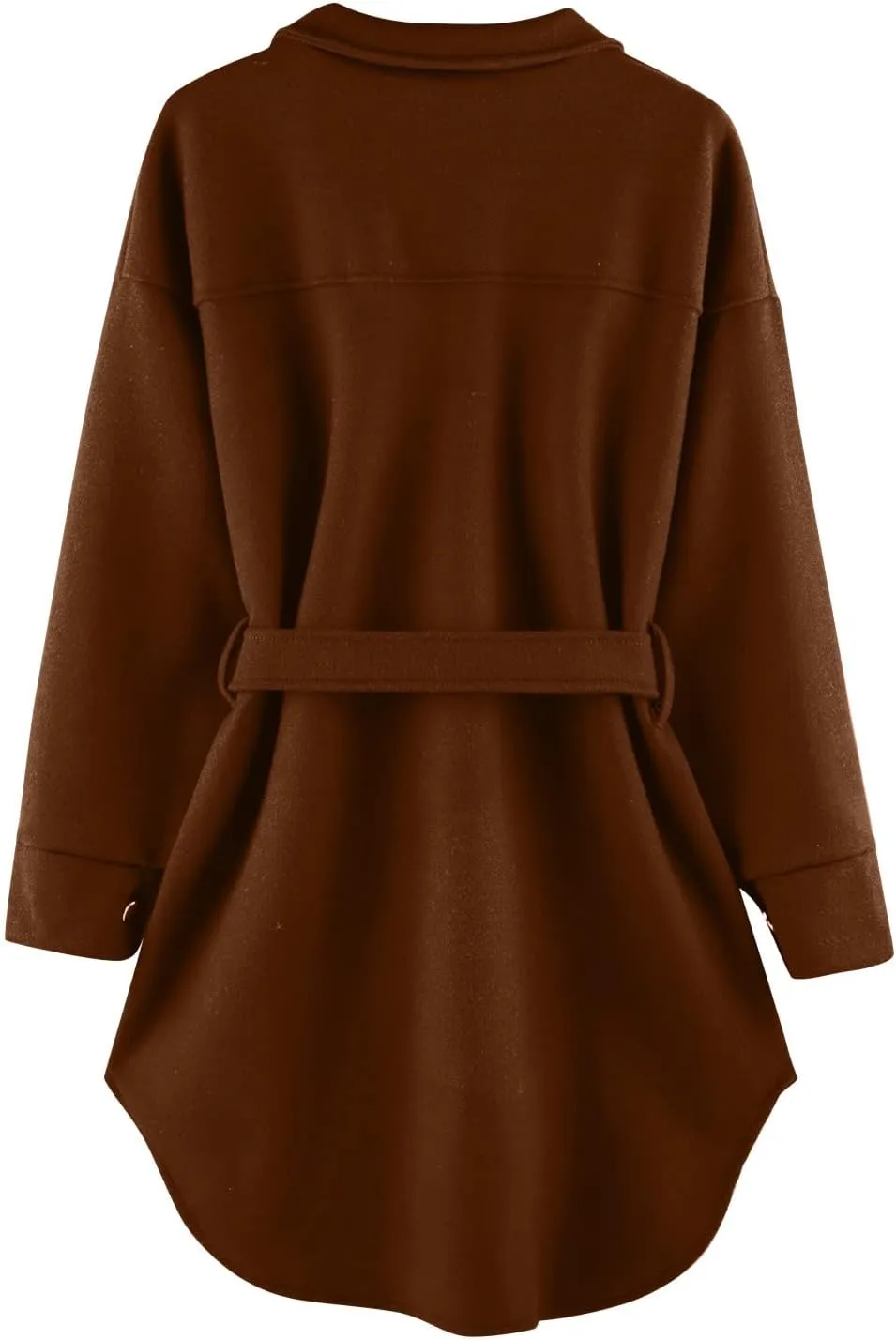 Trench Coat for Women Winter Wool Blend Overcoat Elegant Lapel Collar Double Breasted Peacaot Jackets With Belt