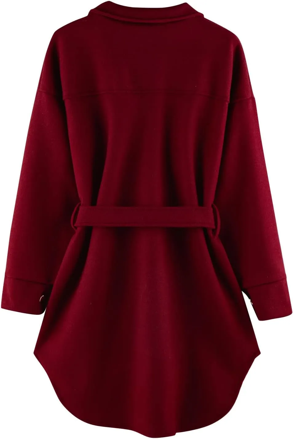 Trench Coat for Women Winter Wool Blend Overcoat Elegant Lapel Collar Double Breasted Peacaot Jackets With Belt