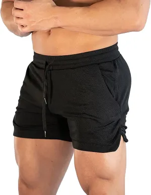 tuduoms Men's Sports Casual Running Shorts 3 Inch Quick Dry Mesh Jogging Workout Shorts Gym Athletic Shorts with Pockets
