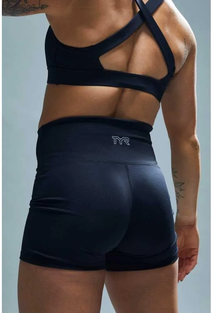 TYR Women's High Rise Athletic Workout Short 2"