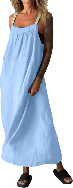 Vacation Dresses for Women 2025 Lounge Travel Spaghetti Straps Sleeveless Bridesmaid Dresses Baby Shower Outfit for Guest