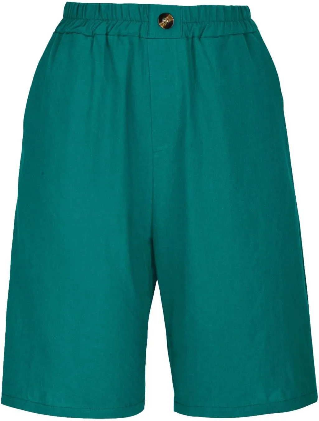 Women Bermuda Shorts Wide Leg Linen Knee Length Shorts Summer Casual Loose High Waisted Short Pants with Pockets