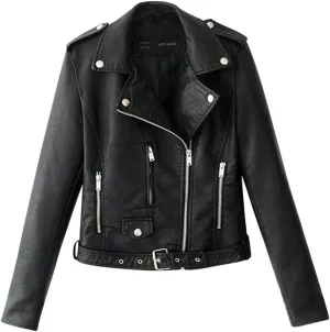 Women Cropped Jacket Biker Moto Jackets Lightweight Open Front Cardigan Trendy 2025 Fall Outfit