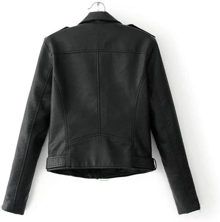 Women Cropped Jacket Biker Moto Jackets Lightweight Open Front Cardigan Trendy 2025 Fall Outfit