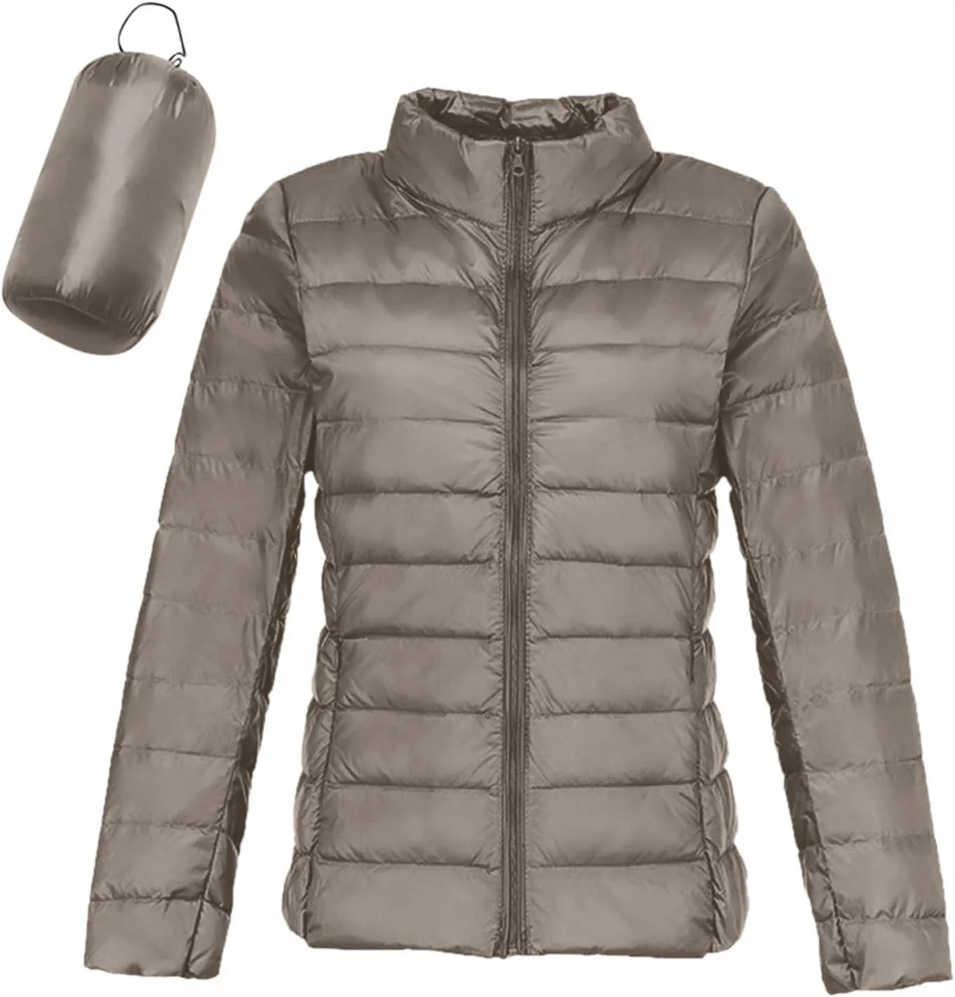 Women Plus Size Lightweight Puffer Jacket Packable Winter Warm Quilted Parka Coat Waterproof Windproof Hooded 2023