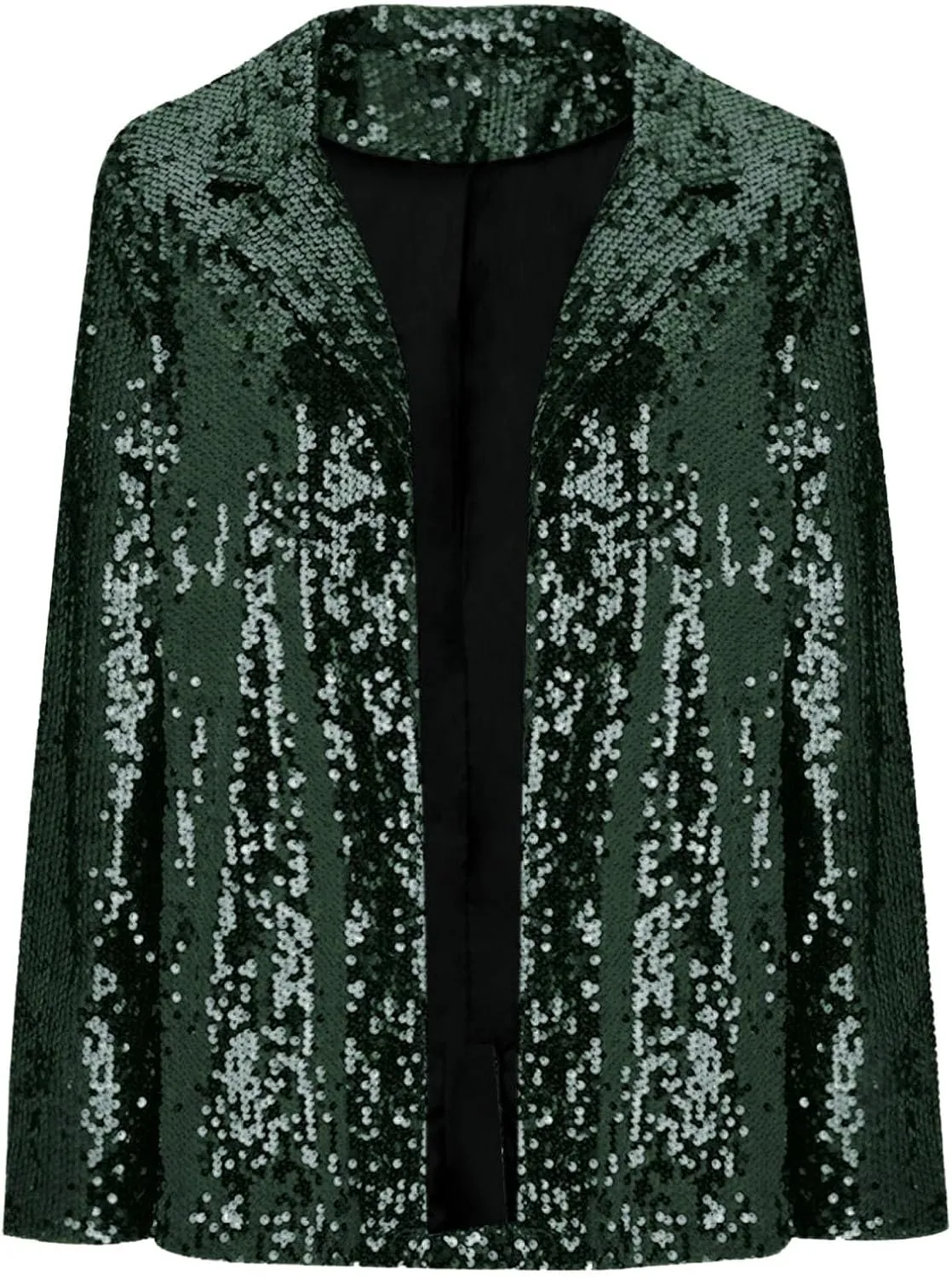 Women Sequins Sequin Casual Long Sleeve Glitter Party Shiny Lapel Coat Rave Outerwear Womens Snow Jackets
