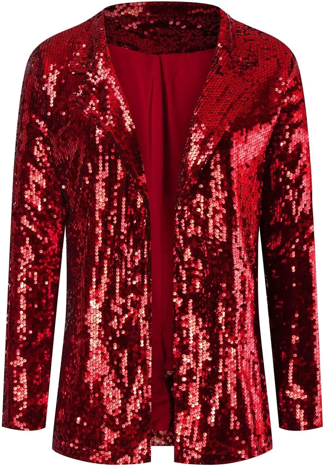 Women Sequins Sequin Casual Long Sleeve Glitter Party Shiny Lapel Coat Rave Outerwear Womens Snow Jackets