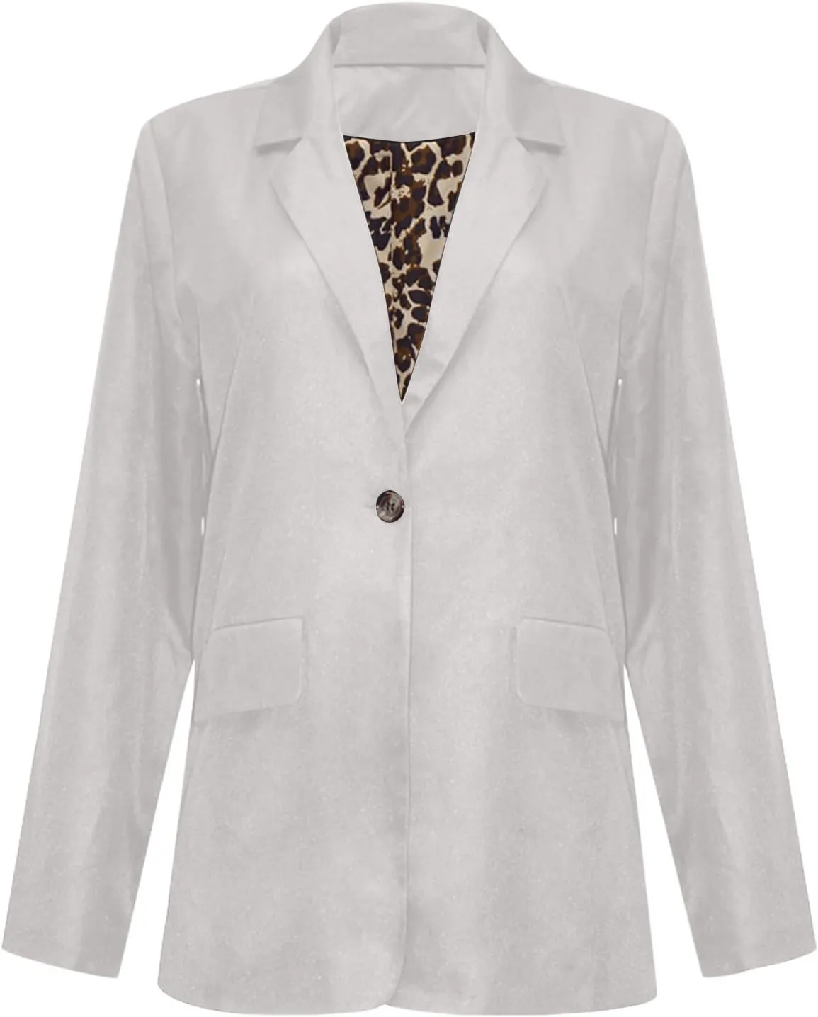 Women Slim Fit Long Sleeve Blazer Coat Button Open Front Lapel Tailored Jacket with Pockets Fall Business Casual Coat