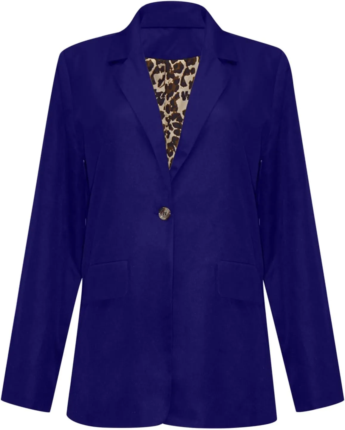 Women Slim Fit Long Sleeve Blazer Coat Button Open Front Lapel Tailored Jacket with Pockets Fall Business Casual Coat