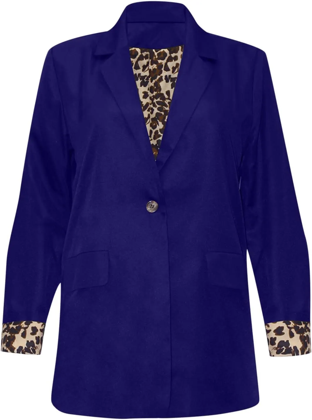 Women Slim Fit Long Sleeve Blazer Coat Button Open Front Lapel Tailored Jacket with Pockets Fall Business Casual Coat