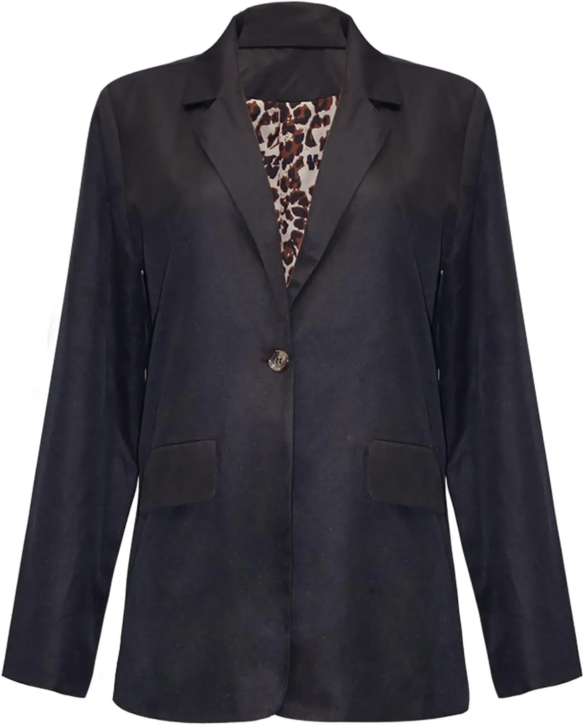 Women Slim Fit Long Sleeve Blazer Coat Button Open Front Lapel Tailored Jacket with Pockets Fall Business Casual Coat