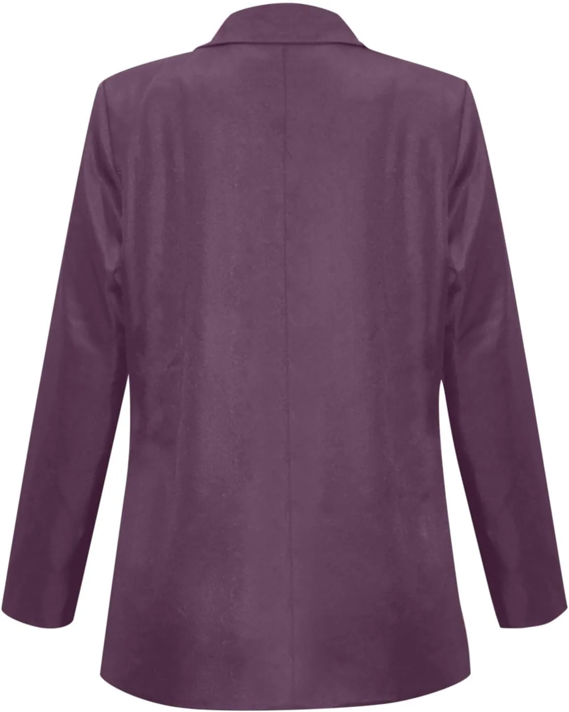 Women Slim Fit Long Sleeve Blazer Coat Button Open Front Lapel Tailored Jacket with Pockets Fall Business Casual Coat