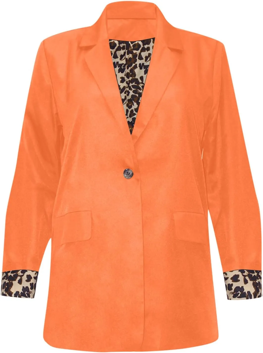 Women Slim Fit Long Sleeve Blazer Coat Button Open Front Lapel Tailored Jacket with Pockets Fall Business Casual Coat