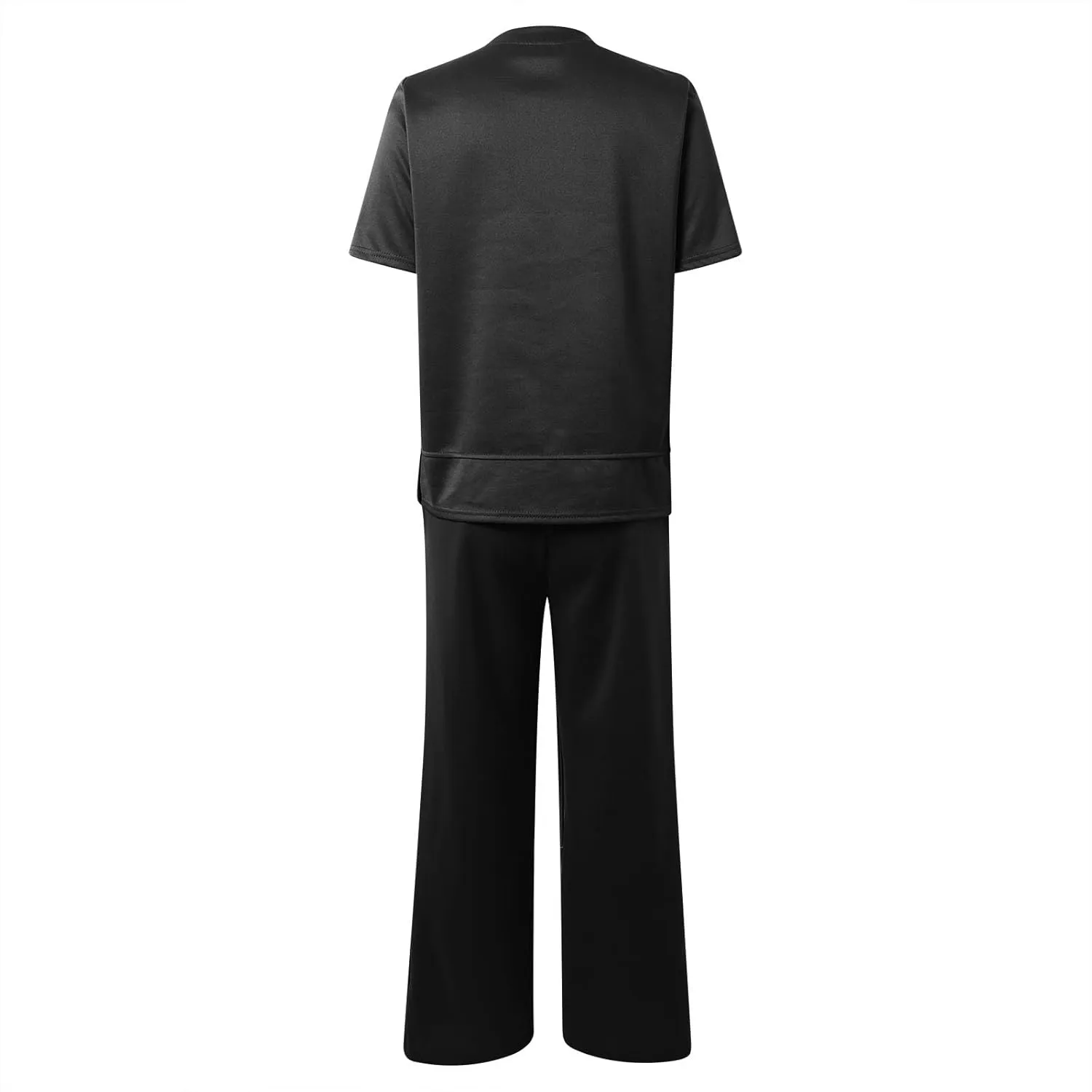 Womens 2 Piece Lounge Sets Fashion Outfits Oversized Wide Leg Loungewear Side Slit Tracksuit for Vacation Travel Airport