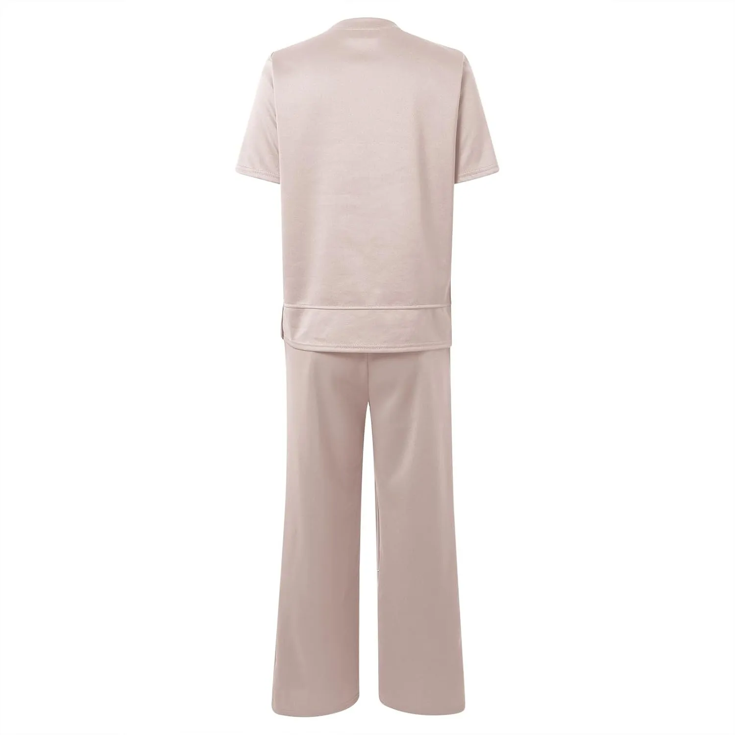Womens 2 Piece Lounge Sets Fashion Outfits Oversized Wide Leg Loungewear Side Slit Tracksuit for Vacation Travel Airport