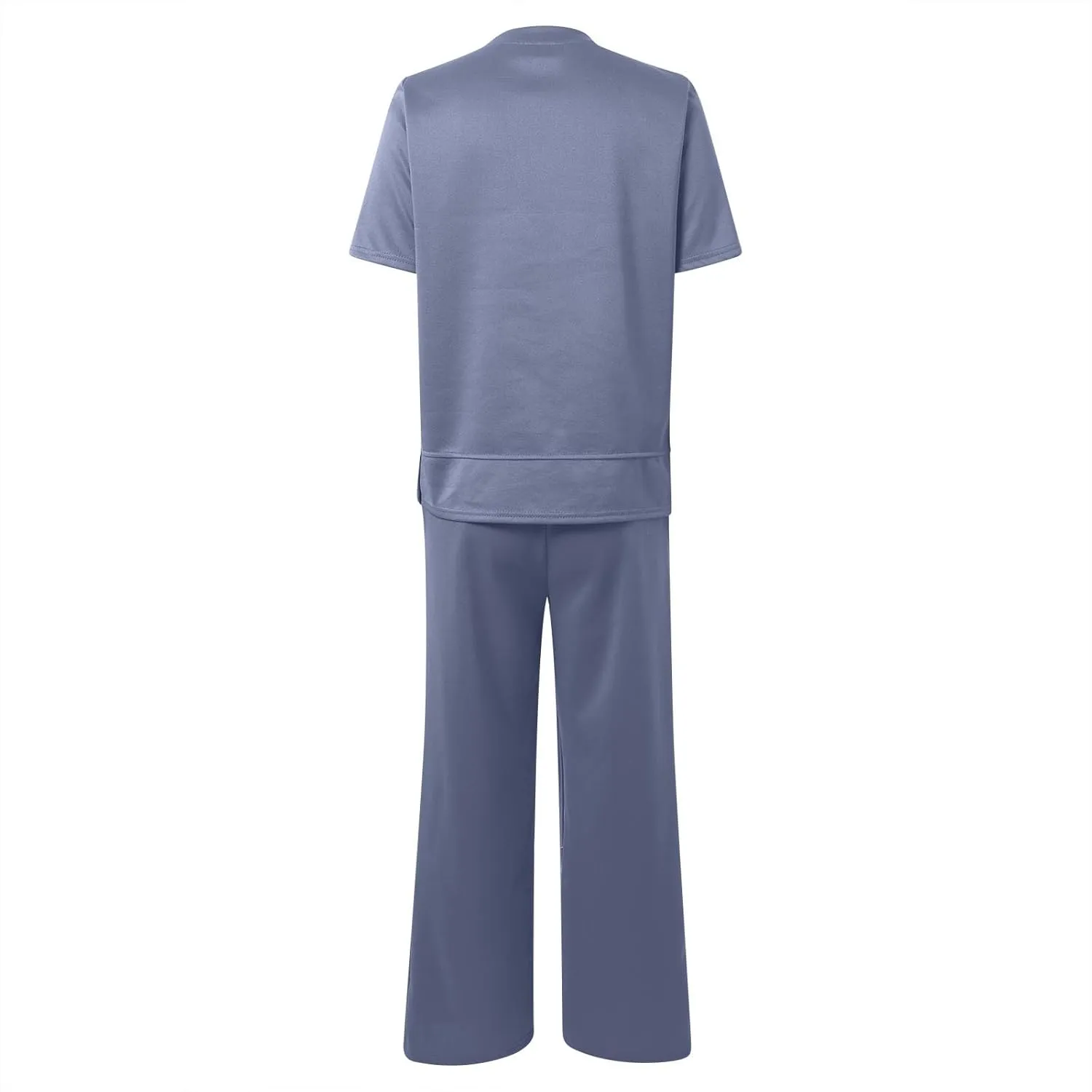 Womens 2 Piece Lounge Sets Fashion Outfits Oversized Wide Leg Loungewear Side Slit Tracksuit for Vacation Travel Airport