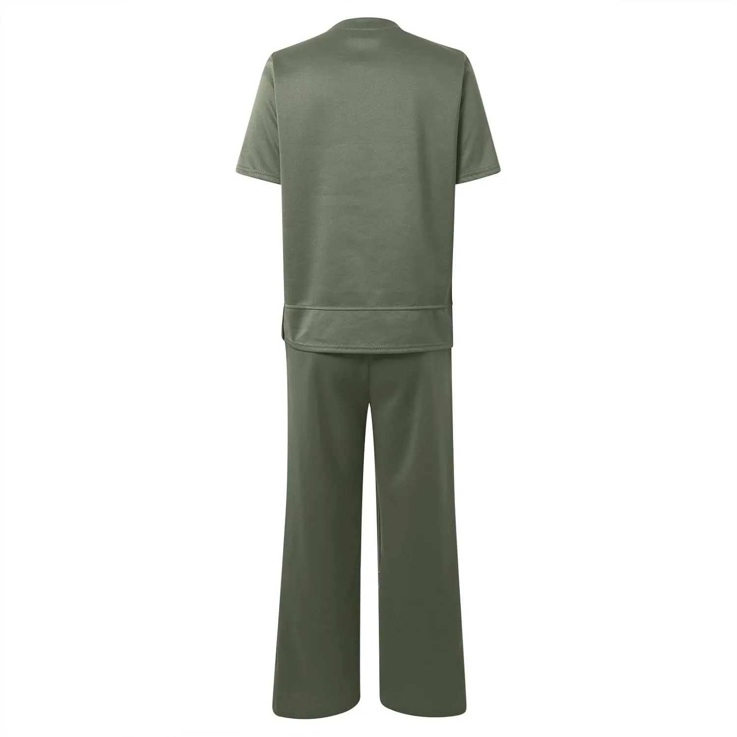 Womens 2 Piece Lounge Sets Fashion Outfits Oversized Wide Leg Loungewear Side Slit Tracksuit for Vacation Travel Airport