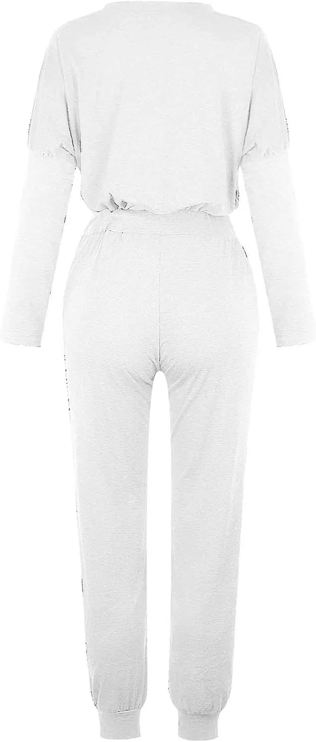 Women's 2 Piece Loungewear Going Out Athletic Lounge Fashion Sportwears Sets Cozy Outdoor Travel Casual Sweatsuit Set