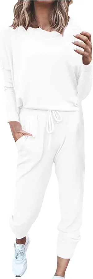 Women's 2 Piece Loungewear Going Out Athletic Lounge Fashion Sportwears Sets Cozy Outdoor Travel Casual Sweatsuit Set