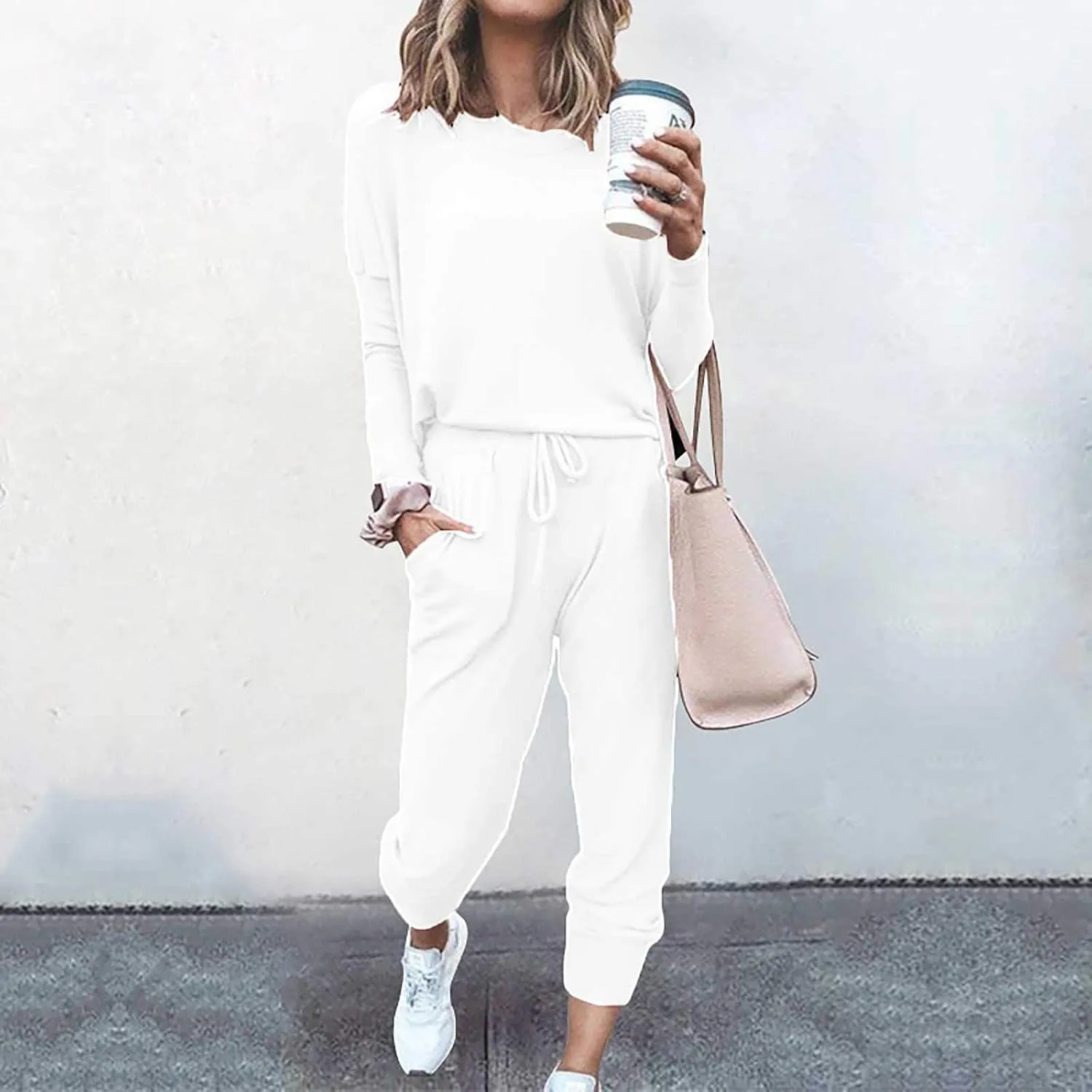 Women's 2 Piece Loungewear Going Out Athletic Lounge Fashion Sportwears Sets Cozy Outdoor Travel Casual Sweatsuit Set