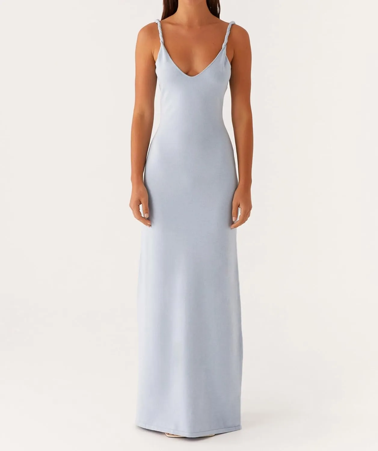Women's 2025 Summer Maxi Dress Spaghetti Strap Slip Bodycon Dress Scoop Neck Cocktail Party Long Dresses