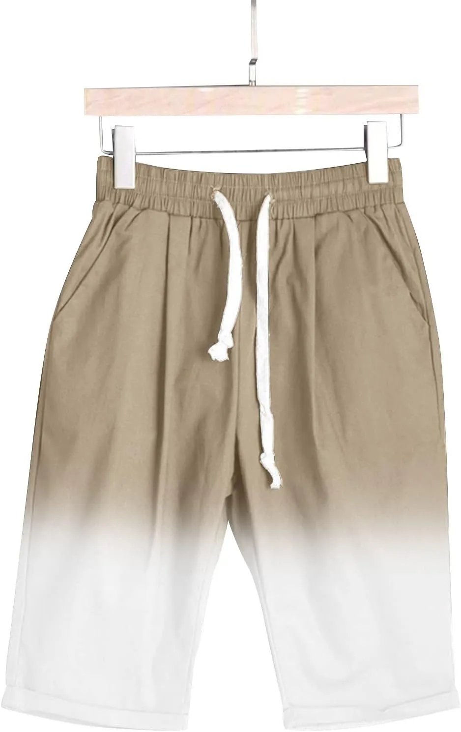 Womens Bermuda Shorts for Summer Dressy Long Cotton Casual Summer Knee Length Pull On Lounge Walking Exercise Shorts