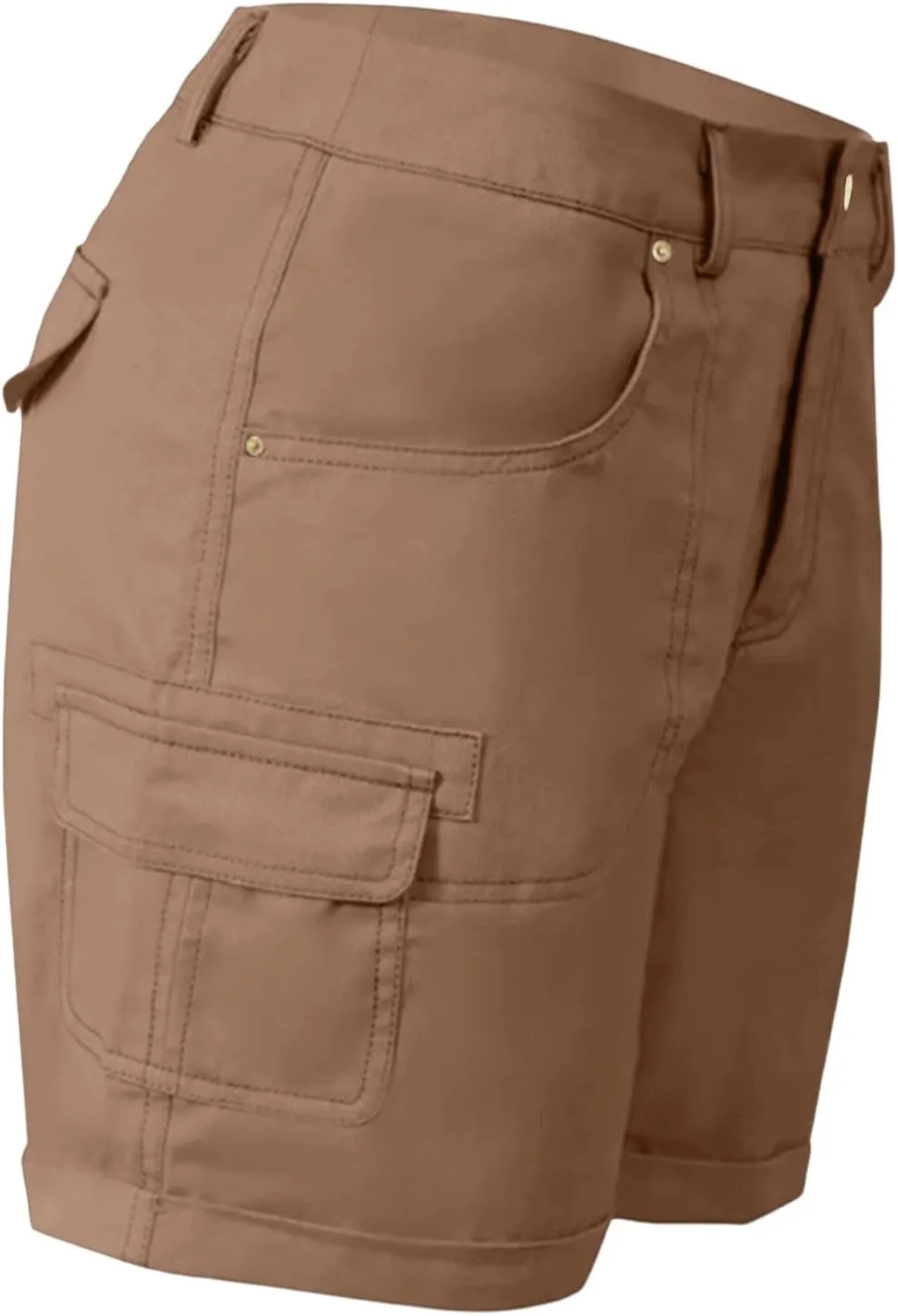 Women's Cargo Bermuda Shorts 2025 Summer High Waisted Casual Trendy Hiking Shorts Pull On Beach Outdoor Pants