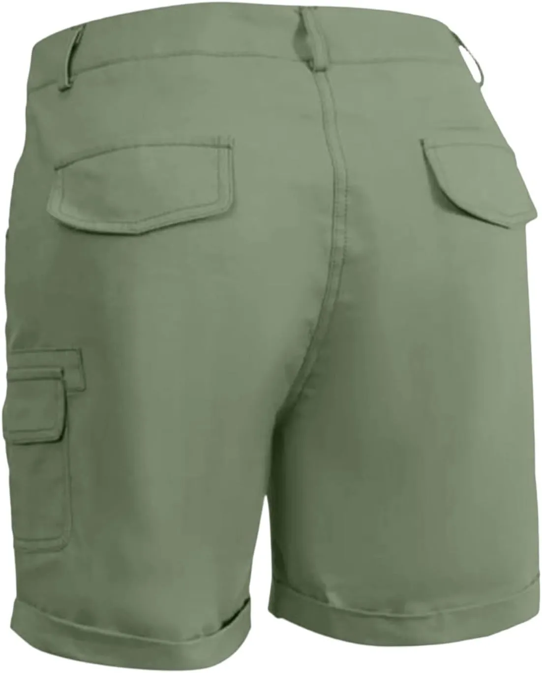 Women's Cargo Bermuda Shorts 2025 Summer High Waisted Casual Trendy Hiking Shorts Pull On Beach Outdoor Pants