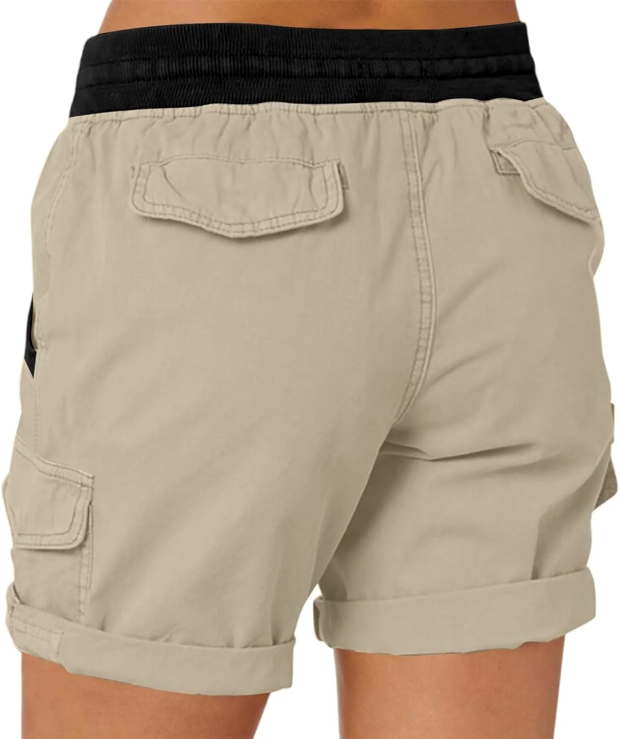 Womens Cargo Short Casual Summer Elastic Hiking Short 2025 Trendy High Rise with Pocket Solid Loose Outfit Lightweight