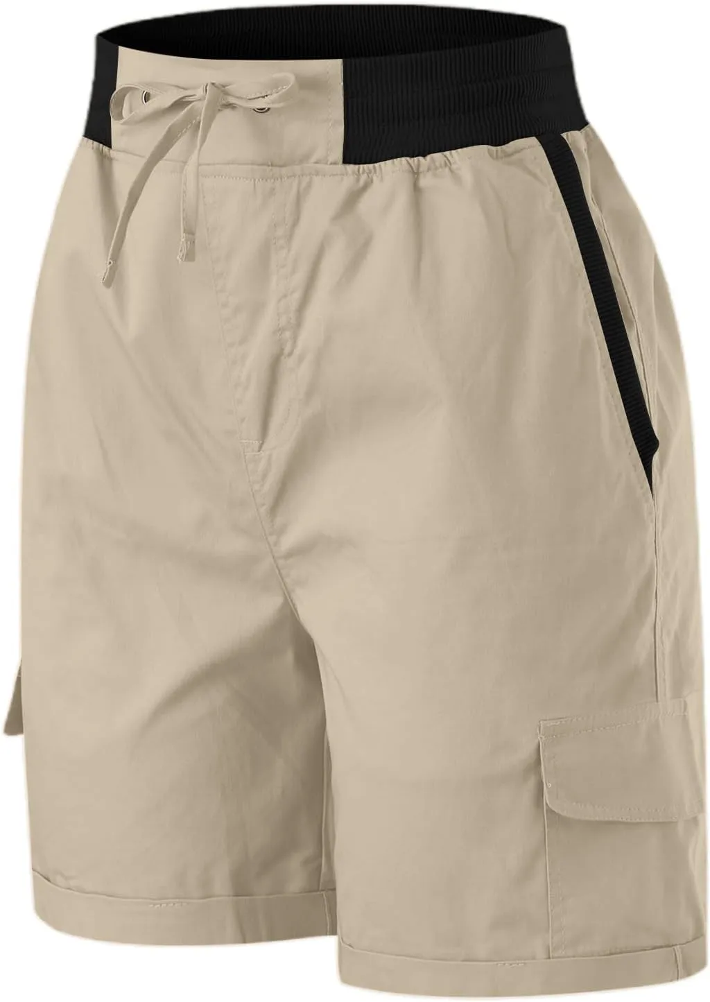 Womens Cargo Short Casual Summer Elastic Hiking Short 2025 Trendy High Rise with Pocket Solid Loose Outfit Lightweight