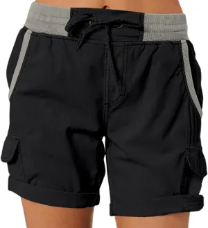 Womens Cargo Short Casual Summer Elastic Hiking Short 2025 Trendy High Rise with Pocket Solid Loose Outfit Lightweight