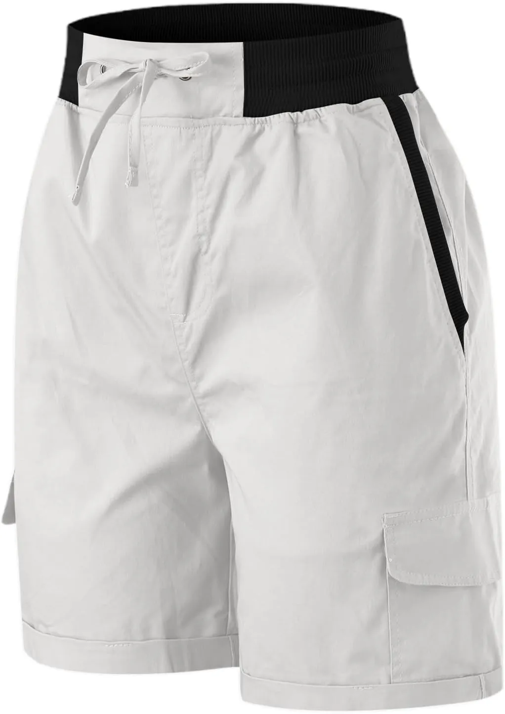 Womens Cargo Short Casual Summer Elastic Hiking Short 2025 Trendy High Rise with Pocket Solid Loose Outfit Lightweight