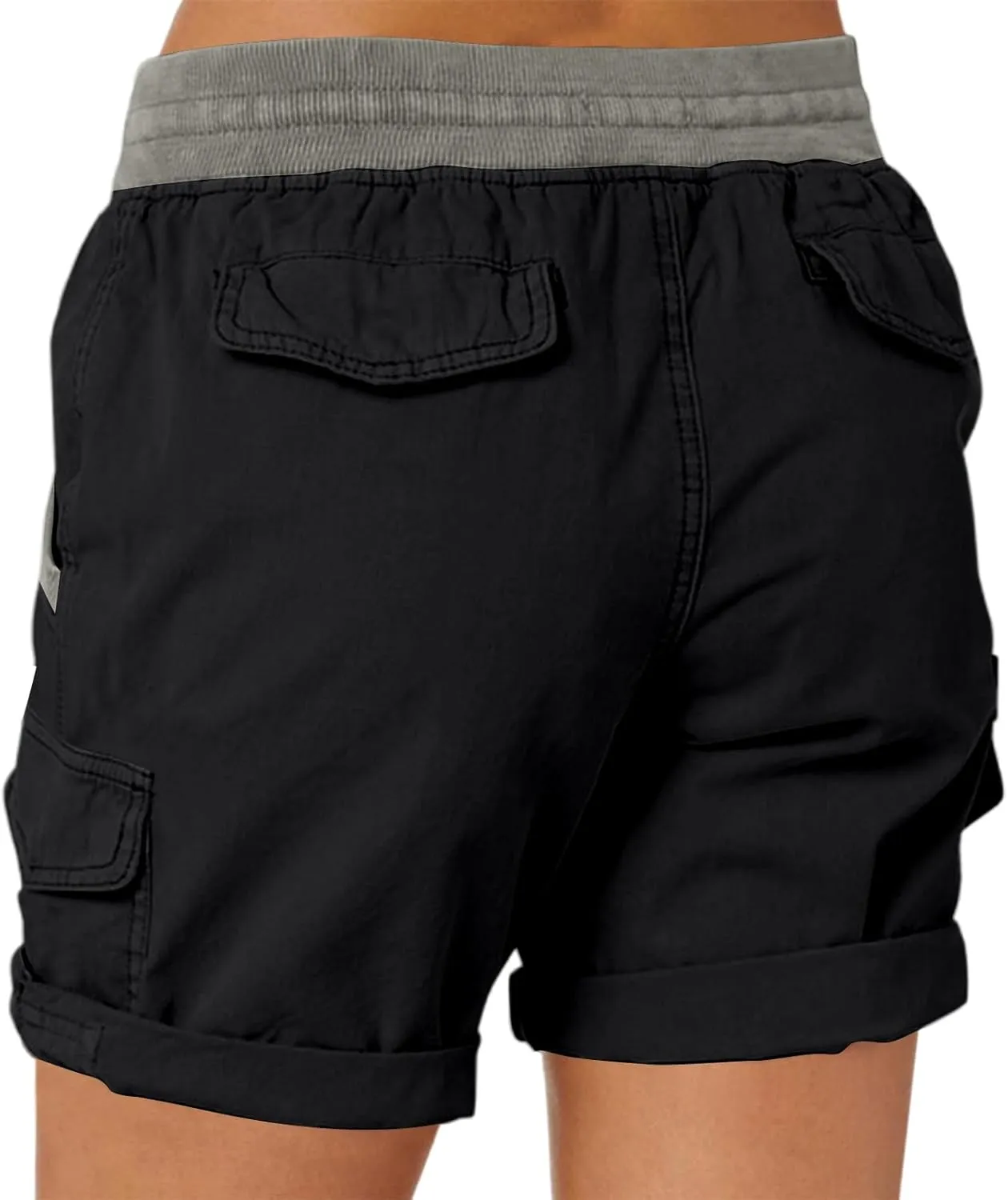 Womens Cargo Short Casual Summer Elastic Hiking Short 2025 Trendy High Rise with Pocket Solid Loose Outfit Lightweight