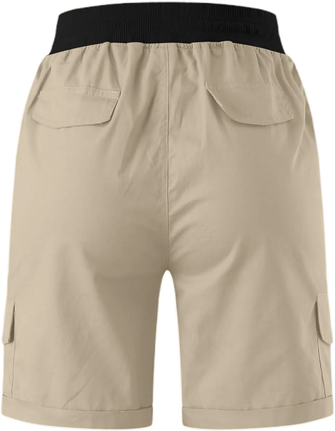 Womens Cargo Short Casual Summer Elastic Hiking Short 2025 Trendy High Rise with Pocket Solid Loose Outfit Lightweight